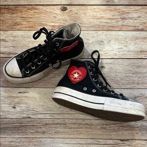 Converse Chuck Taylor All Star EVA Lift Platform Y2K Heart High Top Sneakers